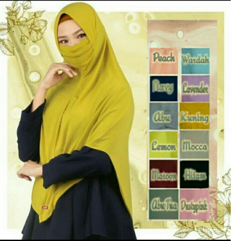 Jilbab Kerudung Khimar Bergo Jersey Jumbo Niqob MALAYA