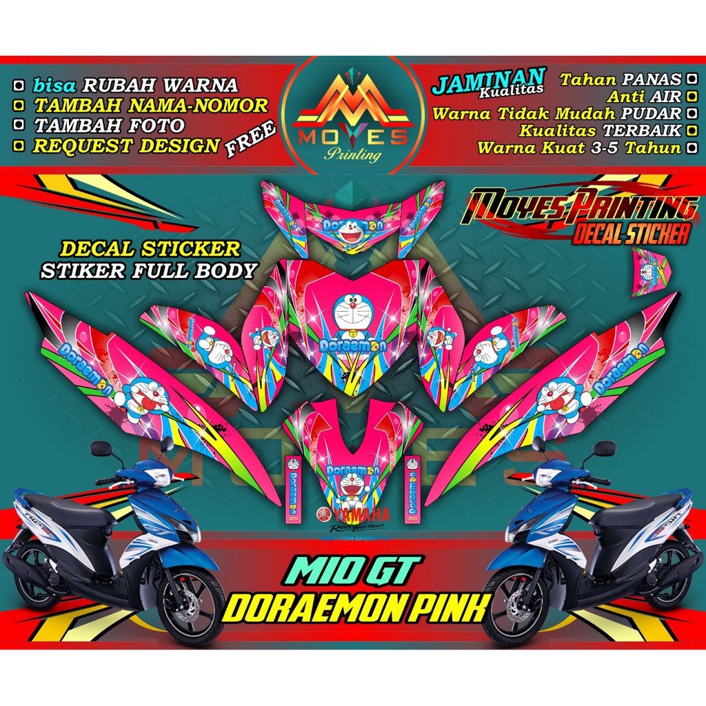 stiker motor mio gt decal stiker motor mio gt full body stiker mio gt stiker mio gt doraemon