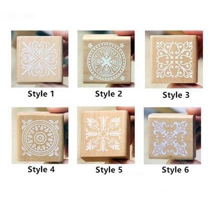 Wooden Stamp - Square Mandala Series