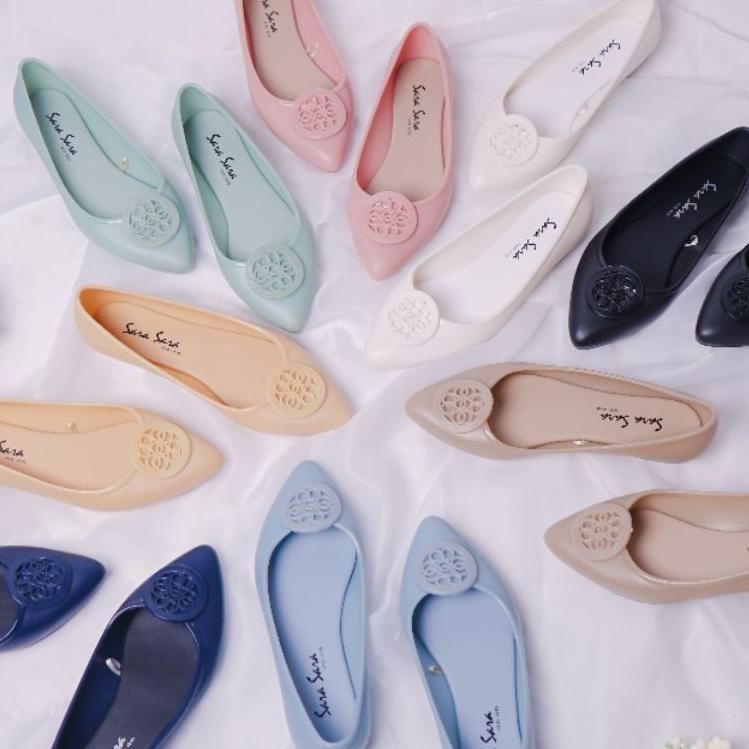 Promo Sekarang--sara sara guci/sepatu wanita flat shoes jelly sara sara guci