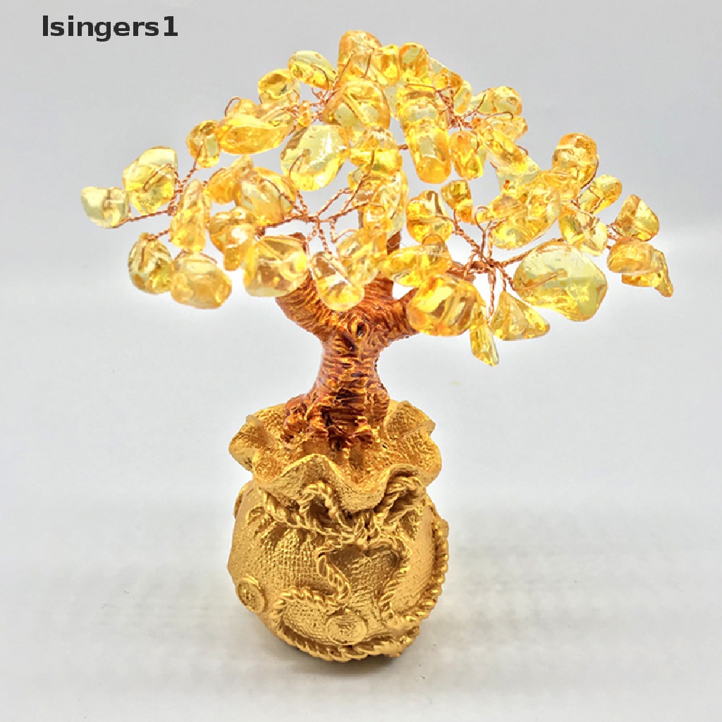 (lsingers1) Ornamen Uang Feng Shui Bonsai Kristal Alami