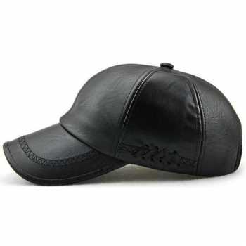 Topi Baseball Aksen Kulit Faux Leather Caps / Topi Kulit Pria Dewasa Topi Baseball Polos Topi Baseball Cewek Polos Murah Elegant / Topi Hat Pria Cowok Distro Baseball Basebal Cap Snapback Keren Aksen Kulit Faux Leather Caps Golf Sport Aksesoris Fashion