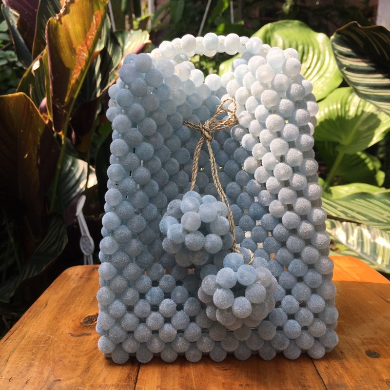 Hyn Hand Bag/tas manik/beaded bag/tas manik bludru