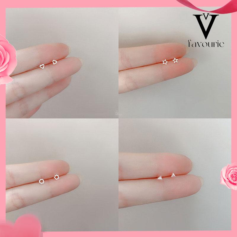 [COD]Mini S925 Cinta Bintang Anting Sederhana Fashion Anting-Anting Perhiasan Wanita Anting-FA