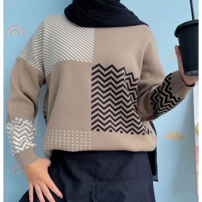 AMIRA SWEATER RAJUT / BIG SIZE / ATASAN WANITA / IMPOR