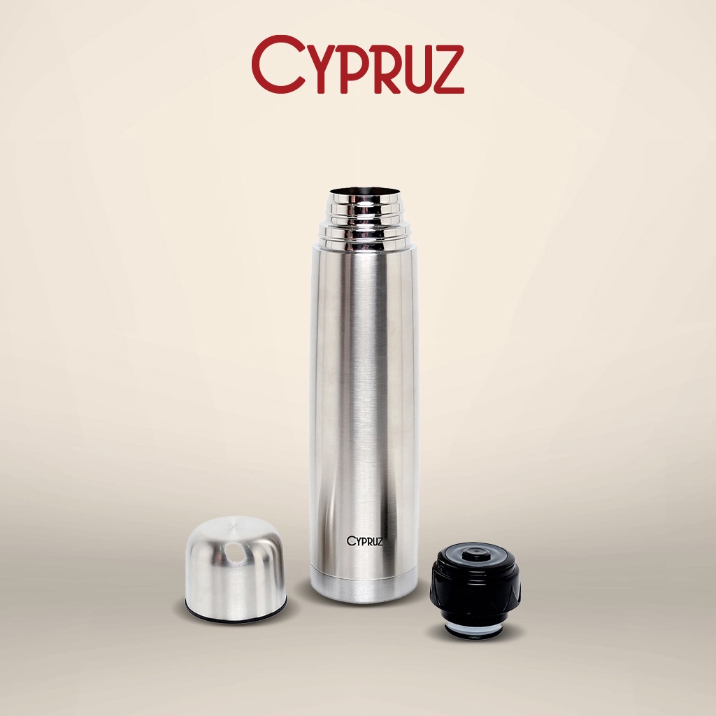 Cypruz Botol Air Stainless + Tas Tahan 24 Jam 1liter BS-0302