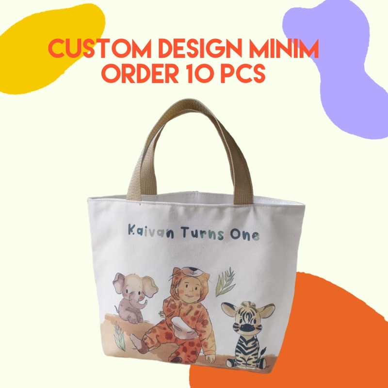 (CUSTOM DESAIN) MINI TOTEBAG BLACU - MINIMAL ORDER 10 pcs