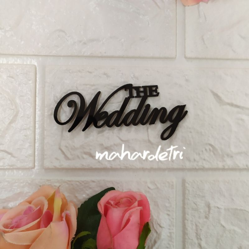 The Wedding 01 bahan Akrilik HITAM