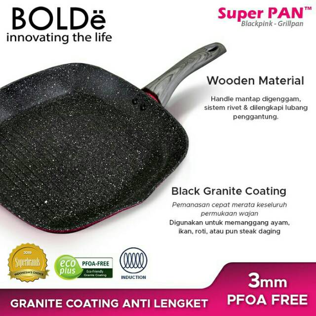 BOLDe Super Pan Grill Pan Black Pink