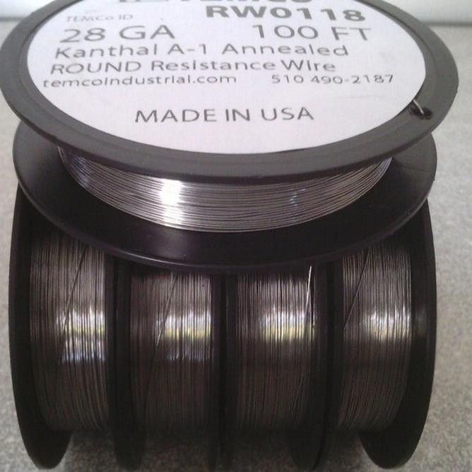 TEMCO Wire Kanthal A-1 26ga 28ga 100ft Authentic USA A1 Roll 100 feet 26g 28g g ga 26 28 30 32 27 (A