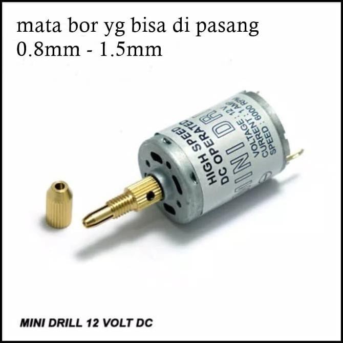 Kualitas Terbaik] Dinamo Mini Drill Dc 12V Bor Mini Mata Bor Micro Pcb Diecast Hobby Diy