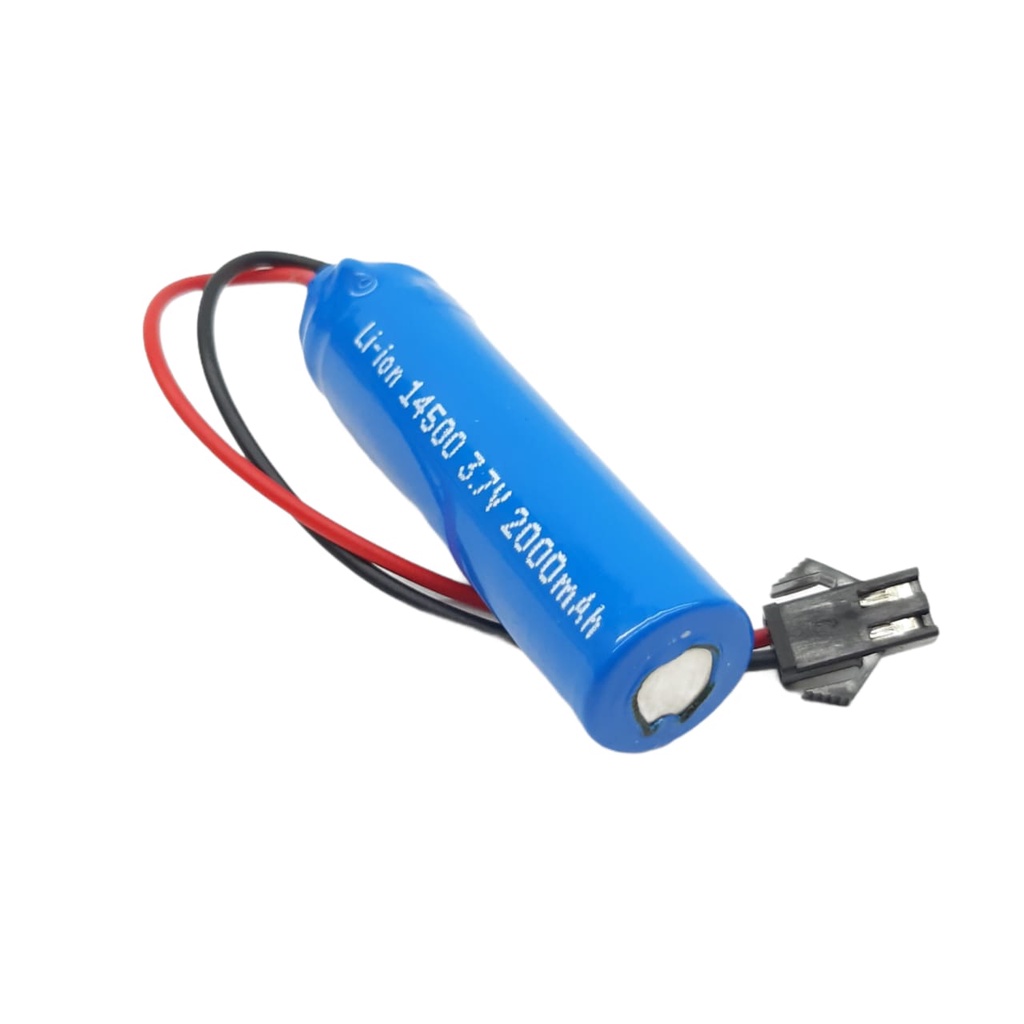 Baterai Cas/Charger RC Li-ion 14500 Ni-CD 3.7volt - 2000mAh Socket Hitam