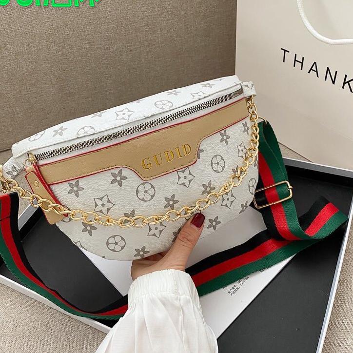 ♞ WaistBag Import Kulit Motif Premium - Waist Bag Wanita Fashion Korea - Tas Pinggang Wanita [WB08] 