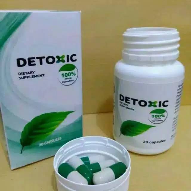 Detoxic hijau suplemen obat anti parasit asli original herbal 100 %