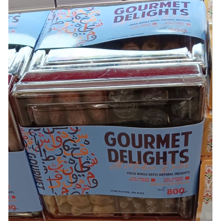 

GOURMET DELIGHTS KURMA MIXED 800GR KURMA AJWA/ AMBAR/ MEDJOOL/ MABROOM