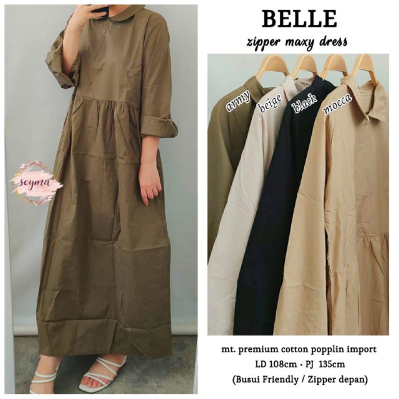 BELLE ZIPPER MAXY DRESS ORI SEYMA