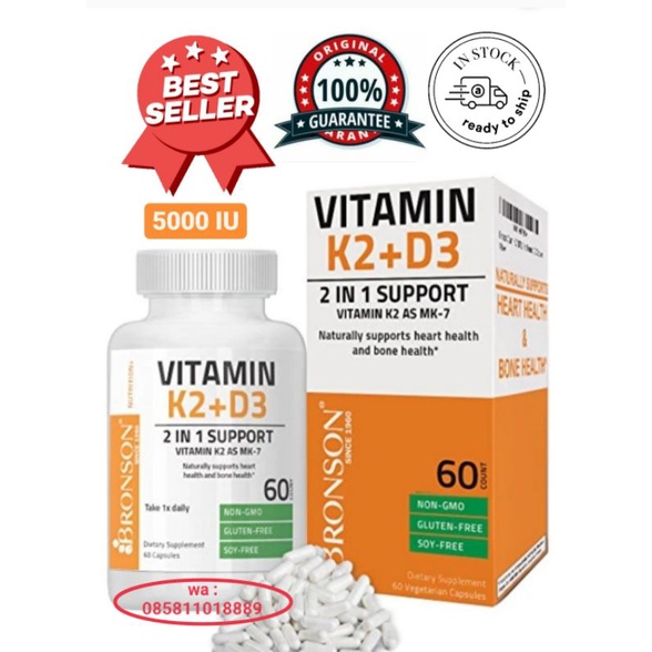 vitamin bronson d3 + k2 100% guarantee original