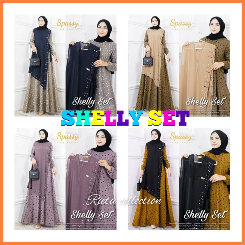 FASHION MUSLIM WANITA SHELLY SET MAXY 2IN1 KEKINIAN MURAH 2022
