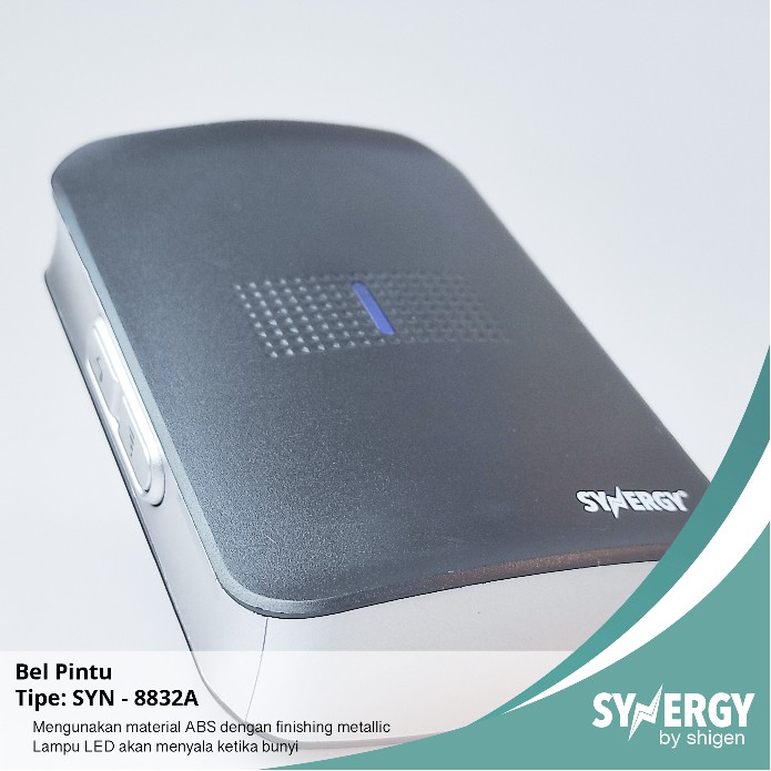 Bel Pintu/DoorBell Wireless SYNERGY by Shigen Tanpa Kabel SYN-8832A/AC