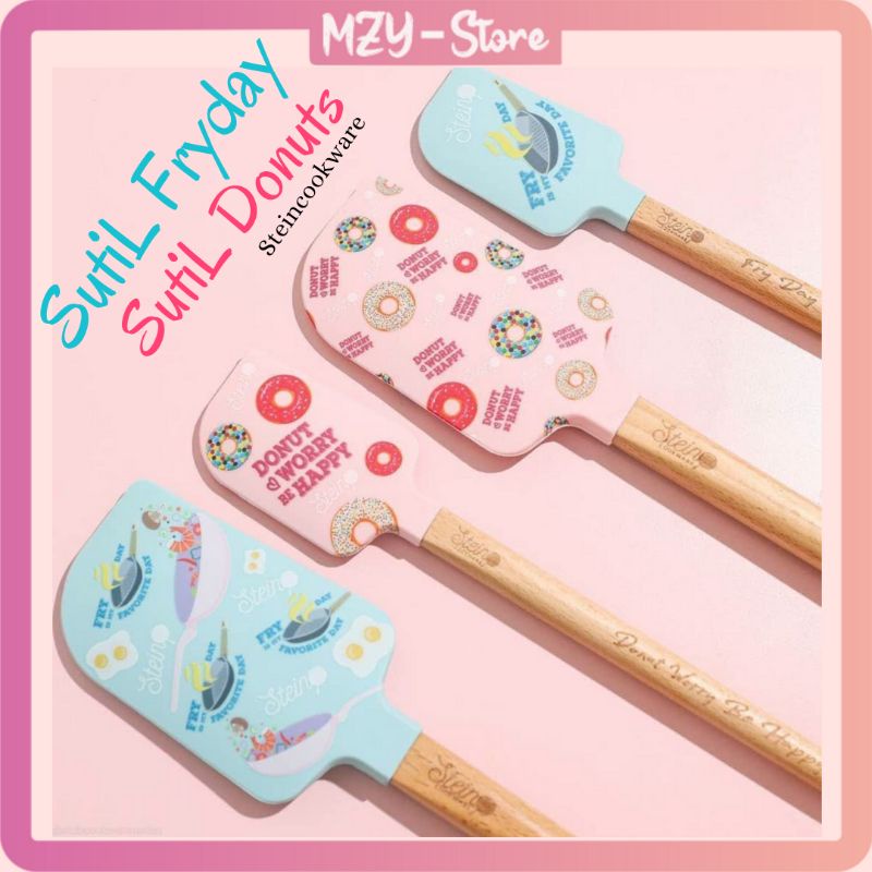 Stein Spatula Duo Spatula Donut Spatula Fryday Steincookware Spatula Duo Aku Sayang Kamu Duo Cintaku Bulat Duo Galau Duo Mengaduk Hati Duo My Everything Set Isi 2 Original