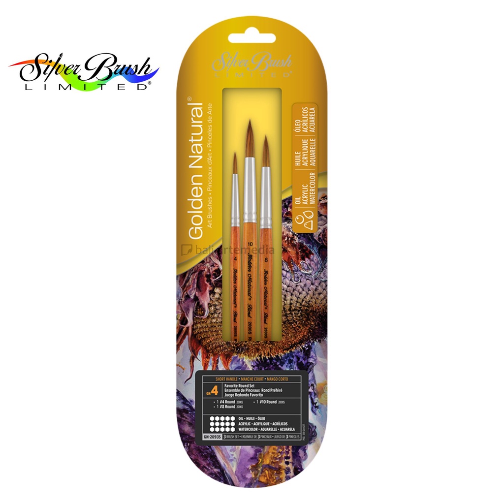 

Silver Brush - 4pc Favorite Round Set - Golden Natural - GN-2093S