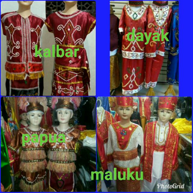 Baju Adat Papua Kalbar Dayak Maluku Karnaval Pawai Shopee Indonesia