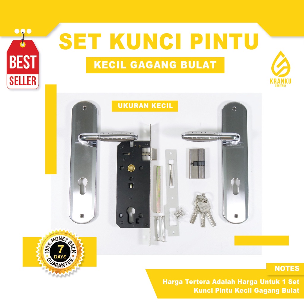 kunci pintu rumah gagang pintu handle kunci rumah bulat kecil