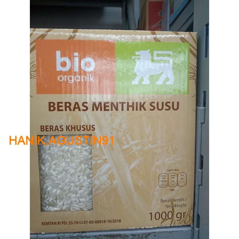 

Bionic Farm Beras Menthik Susu Organik - 1kg - Beras Organik