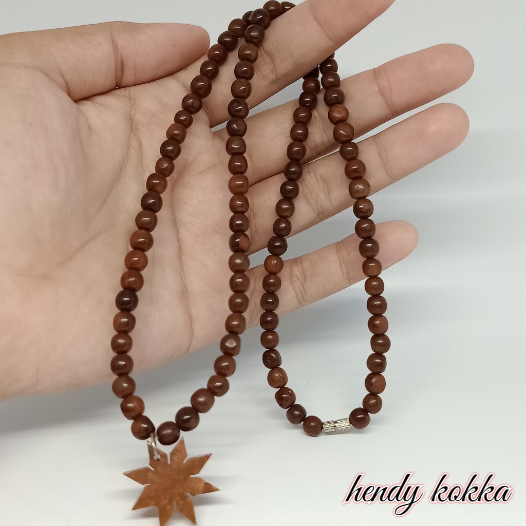 Kalung kokka kaukah bulat GANDUL bintang coklat