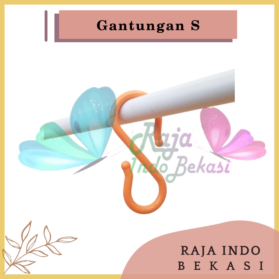 Rajaindobekasi Hook S Gantungan Serbaguna Cantolan Pot Dinding Tembok Pot Gantung Pagar Bunga Tanaman Hias Kuat Bagus Hanger Pengait Sling - Bukan Gantungan Cantolan Besi Kawat