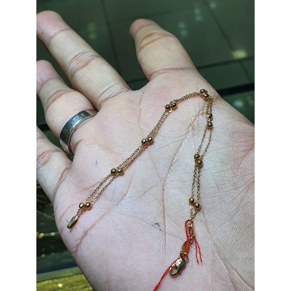 gelang jedar emas 750 dua layer