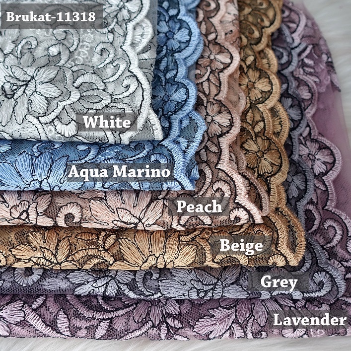 Kain Brokat / Kain Brokat Outline 11318 (Per 0.5 meter)