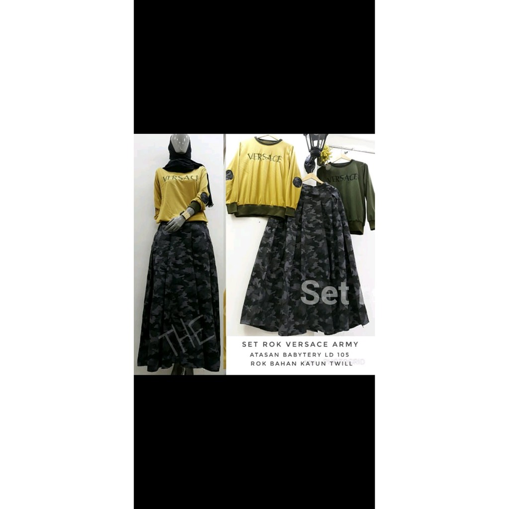 limited edition versace set rok army dress kekinian