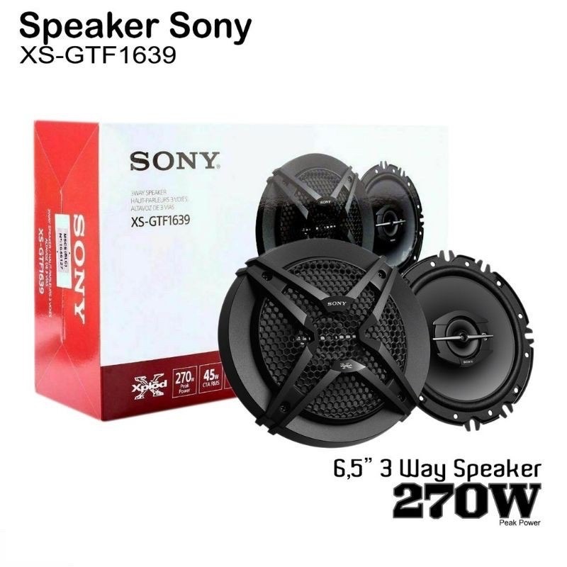 Speaker Coaxial 3 way Mobil Ukuran 6.5 Inch Sony XS FB 1639