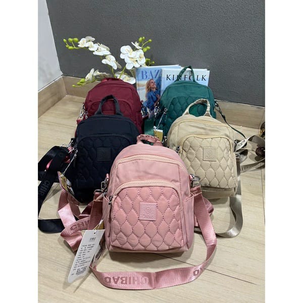 Tas Ransel Chibao 2030-AB size 25x10x21 cm. Tas Wanita Tas Ransel Wanita import Tas Chibao ORI Terbaru bahan kanvas halus BISA BAYAR DITEMPAT!!!!