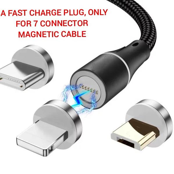 Kepala casan kabel magnet 7 pin 7 konektor kepala magnet 3A f charging  usb tipe C  B10P