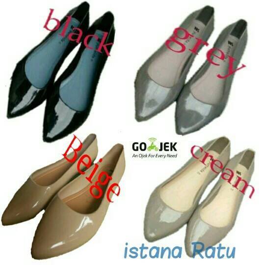 WANITA-SHOES-FLAT- SEPATU WANITA KARET JELLY YUMEIDA - HITAM -FLAT-SHOES-WANITA.