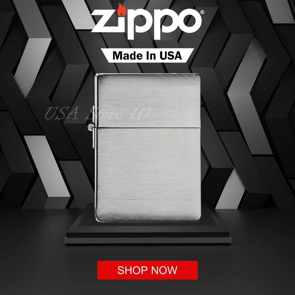 Korek Zippo Brushed Chrome Replica 1935.25 Original Made In USA Garansi Resmi