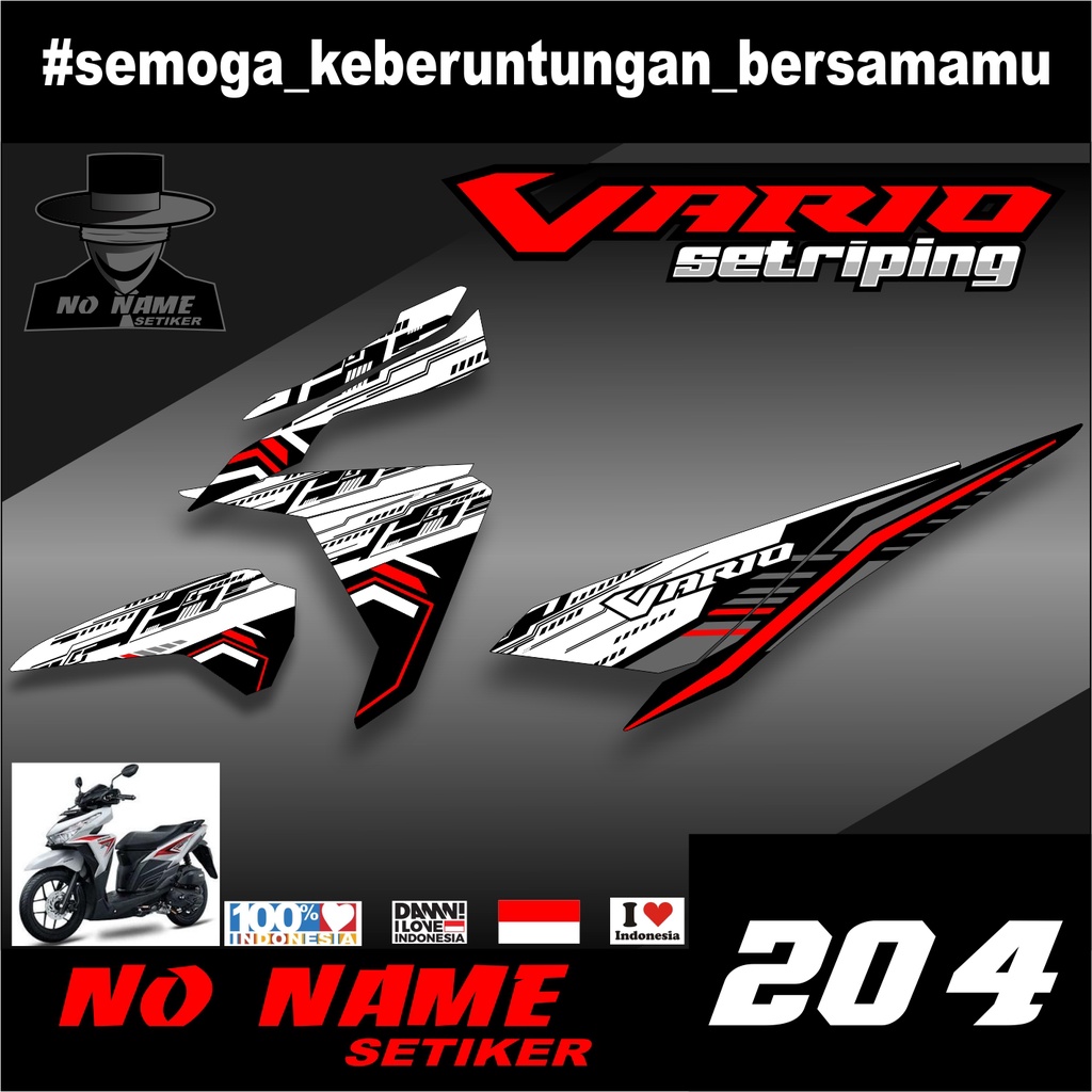 STRIPING VARIO 125 150 racing (204) TAHUN 2015 2014 2015 2016 2017 stiker sticker decal