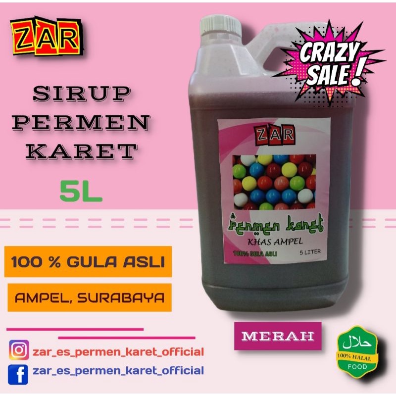 

SIRUP PERMEN KARET KHAS AMPEL SURABAYA 5 LITER