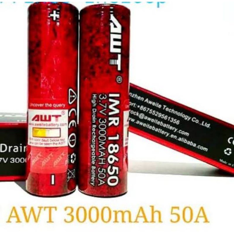 BATERAI 18650 AWT RAINBOW HARGA SATUAN TERMURAH