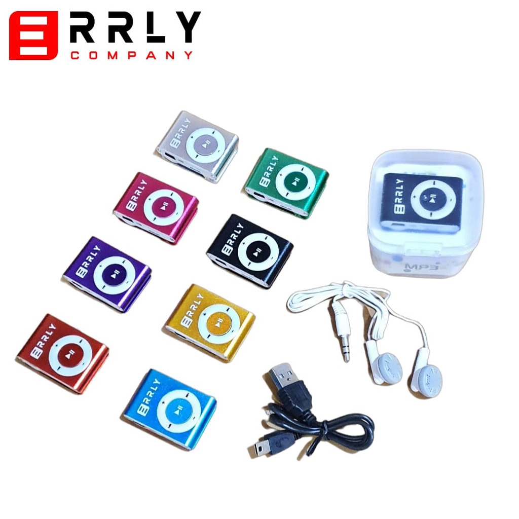 Mp3 Mini Music Player  Mp3 Jepit Slot Memory Card Mp3 iron clip Mp3 Jepit Shuffle Bahan Metal