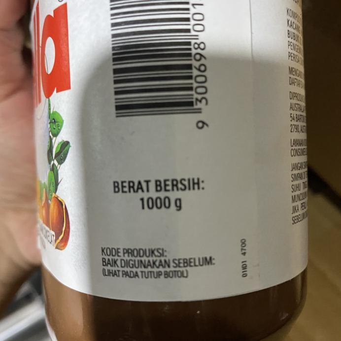 

NUTELLA 1KG SELAI COKLAT NUTELLA