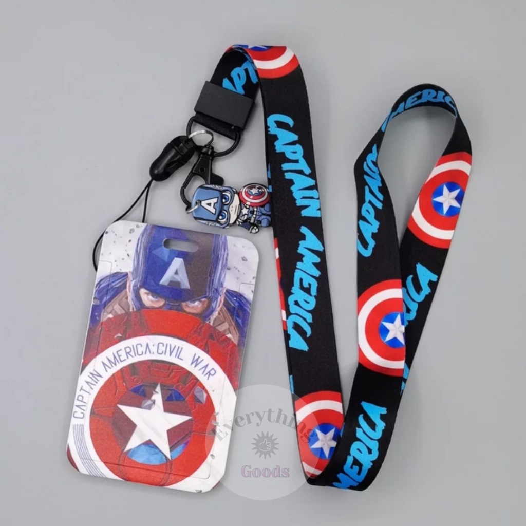 

Everything Goods - LYBH000007 Captain America Lanyard & Badge Holder ID Card Name Tag