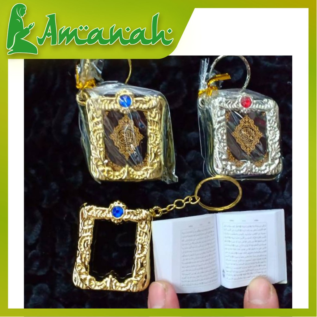 AS1221 Gantungan Kunci Al Quran / Alquran Mini Keychain / Souvenir Pernikahan