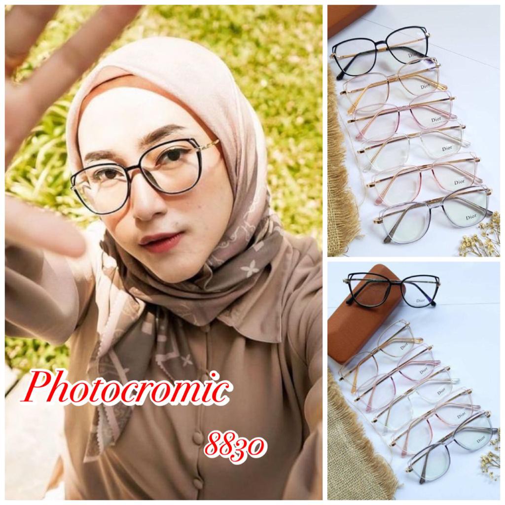 GROSIR KACAMATA BEST SELLER WANITA lyyordra 8830 LENSA PHOTOCROMIC ANTI RADIASI MINUS SILINDER