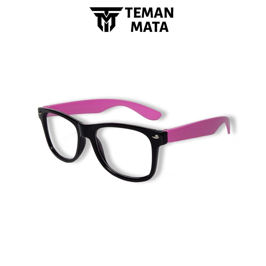 Kaca Mata Anak New Trend Fashion Anak Kotak Gaya Anti Uv400-Bening Frame Pink