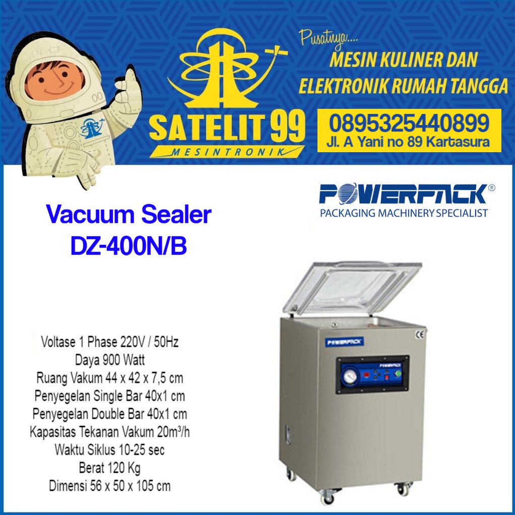 Mesin Vakum Sealer POWERPACK DZ-400N|B Vacuum Packager