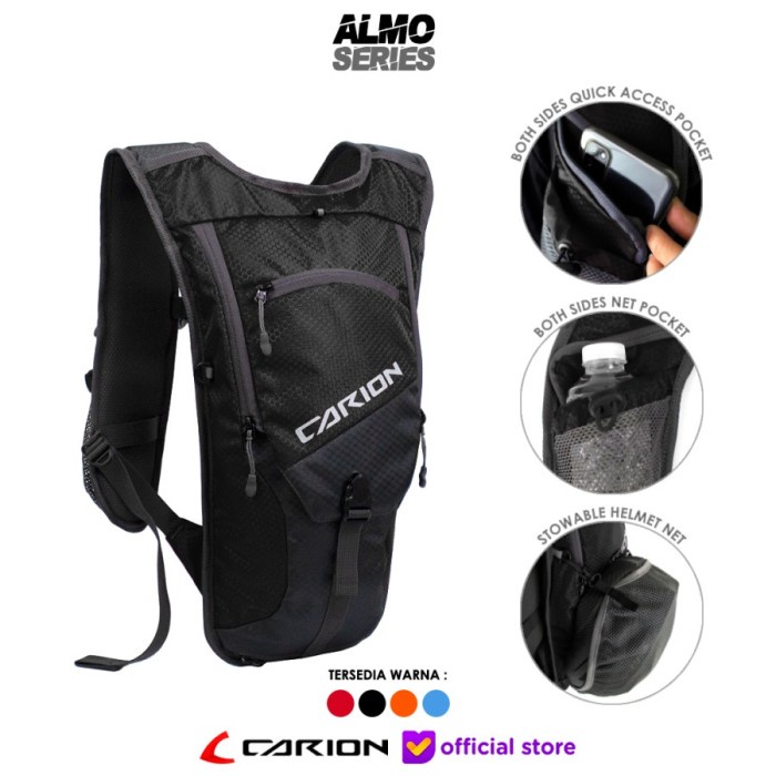 Tas Sepeda Gunung Mtb Helm Gowes Trail Adventure Trabas Carion Almo