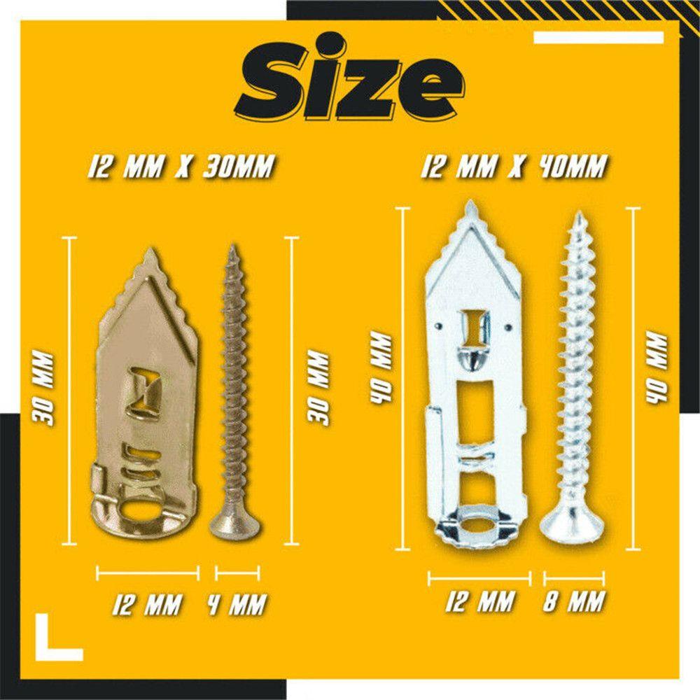 Populer 10Pcs Self-Drilling Anchors Home Drywall Nail-in Memperbaiki Sekrup Tapping